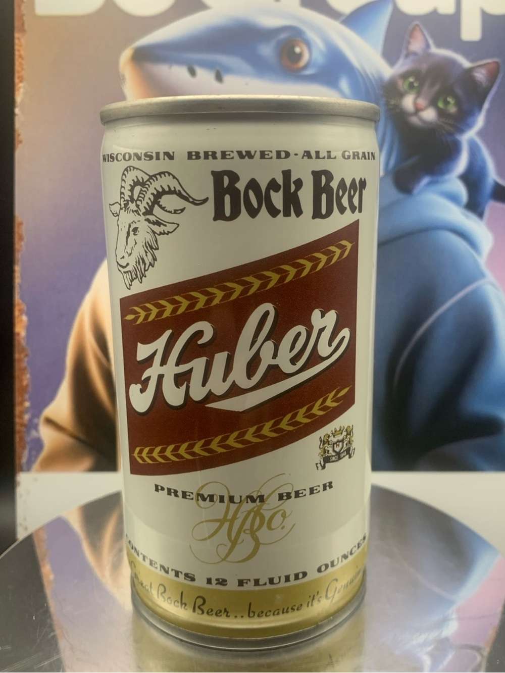 Vintage Beer Can Huber Premium Beer Bock Beer Wisconsin Brewed Pull Tab Empty